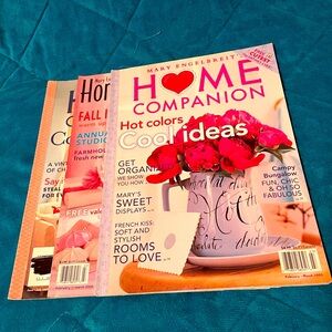 Mary Engelbreit Home Companion Magazine with Red and Pink Accents